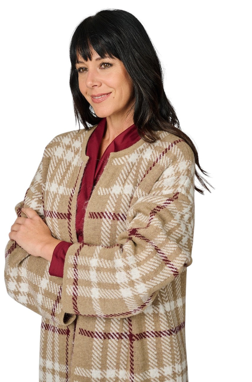 Natan Collection mantel jas dames camel MANUEL-CARREAUX 163