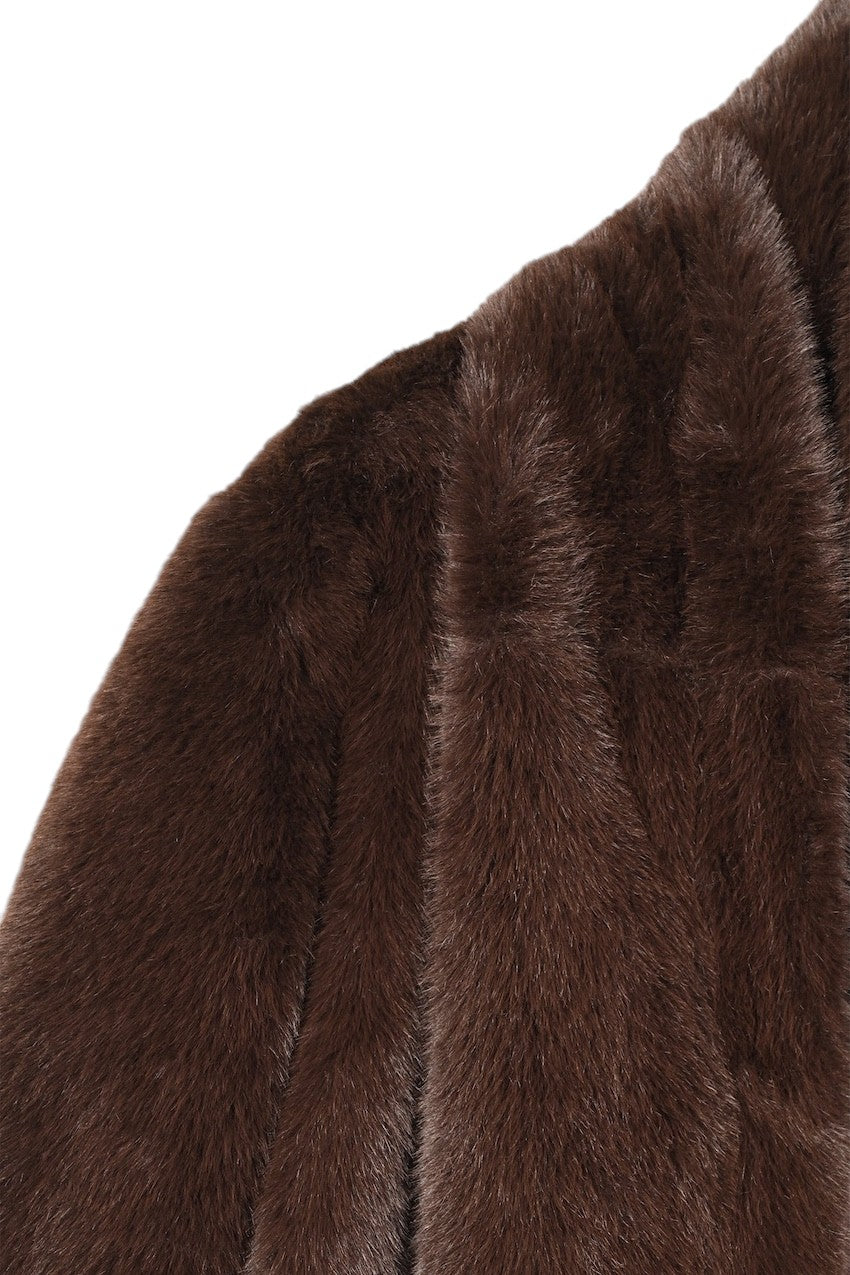 Natan Collection mantel jas dames donker bruin FETIC-NWEPS01 2323