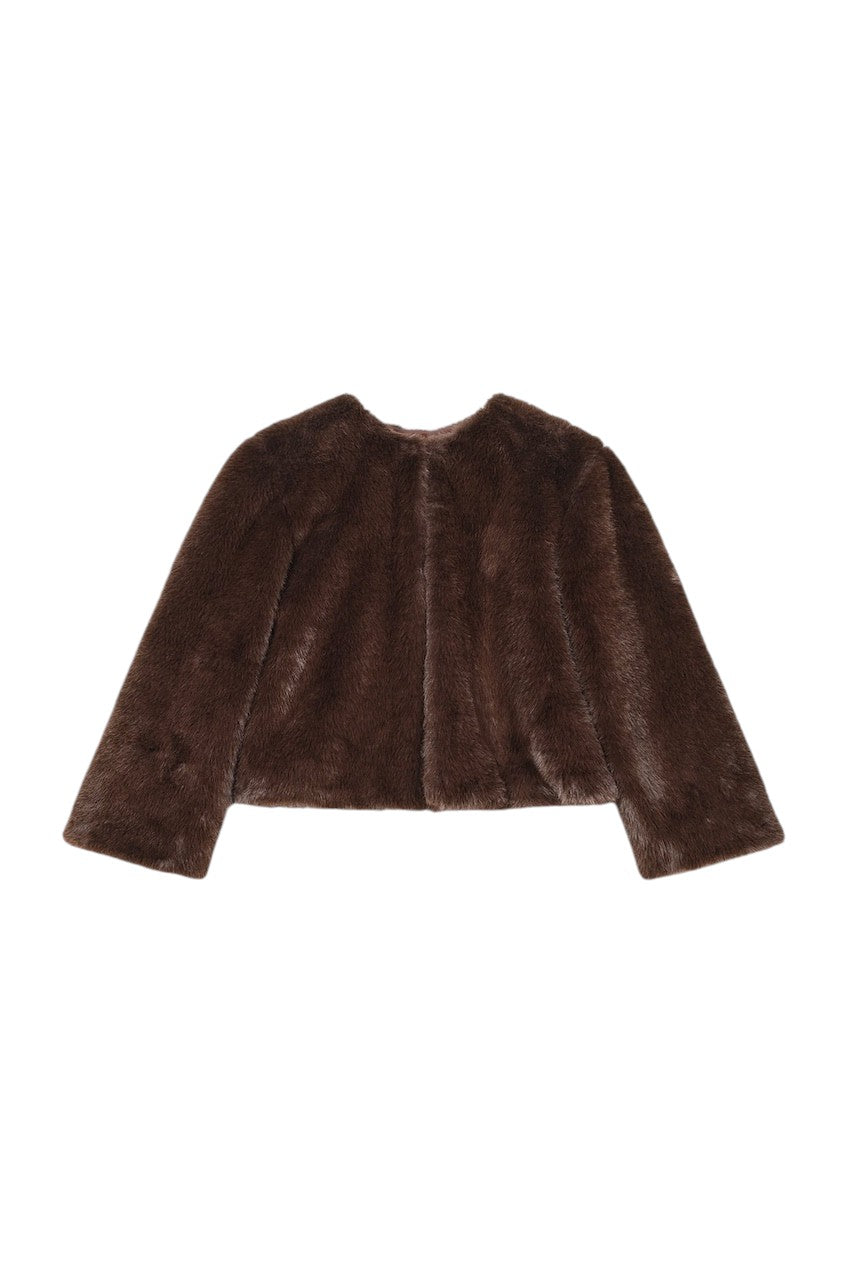 Natan Collection mantel jas dames donker bruin FETIC-NWEPS01 2323