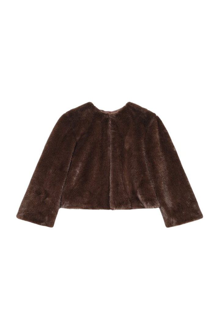 Natan Collection mantel jas dames donker bruin FETIC-NWEPS01 2323