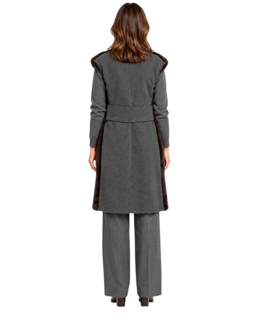 Natan Collection mantel jas dames donker bruin FILIP-NWEPS01 232