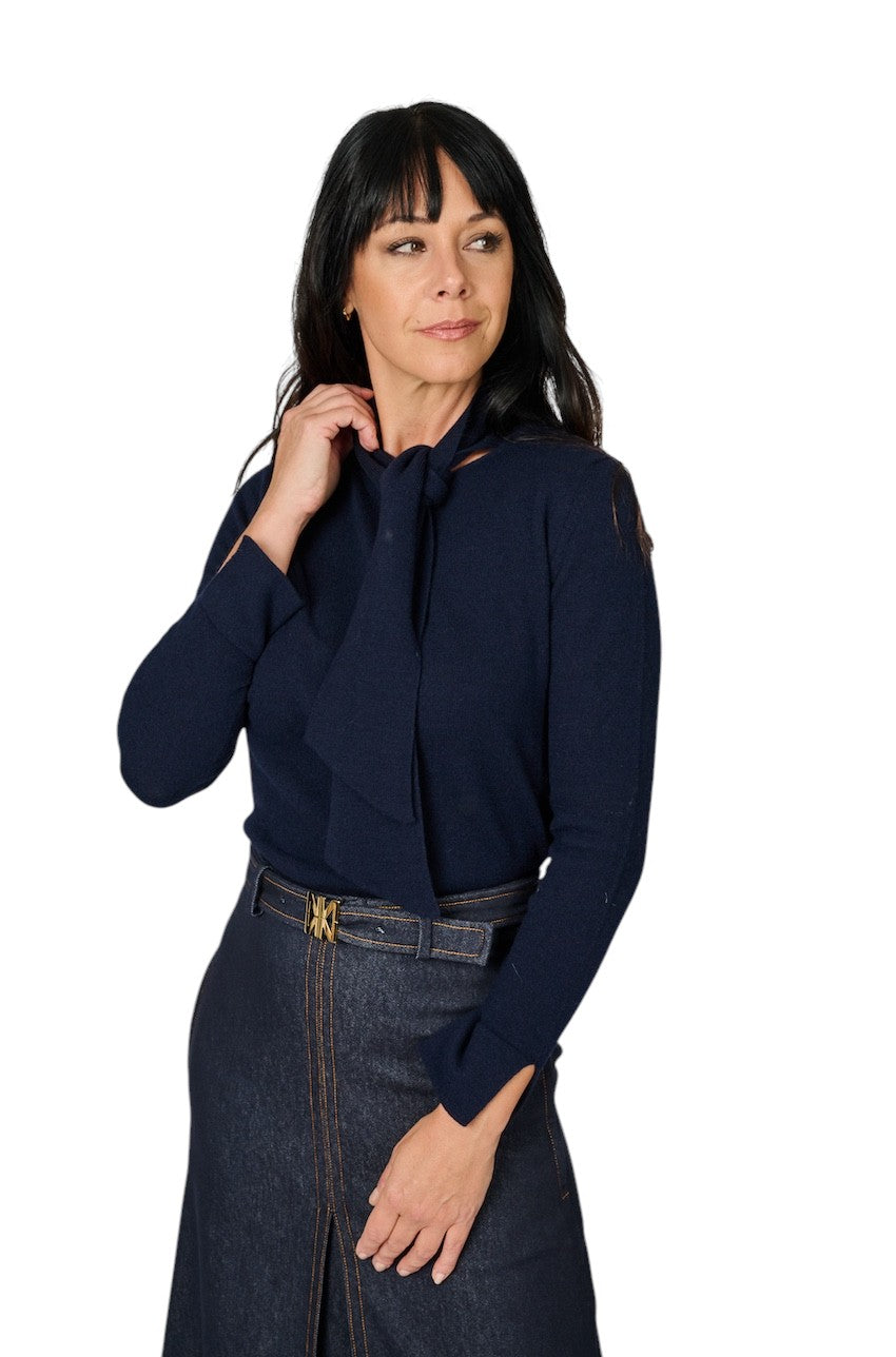 Natan Collection pull trui dames marine MIA-WOOLCASH 140.