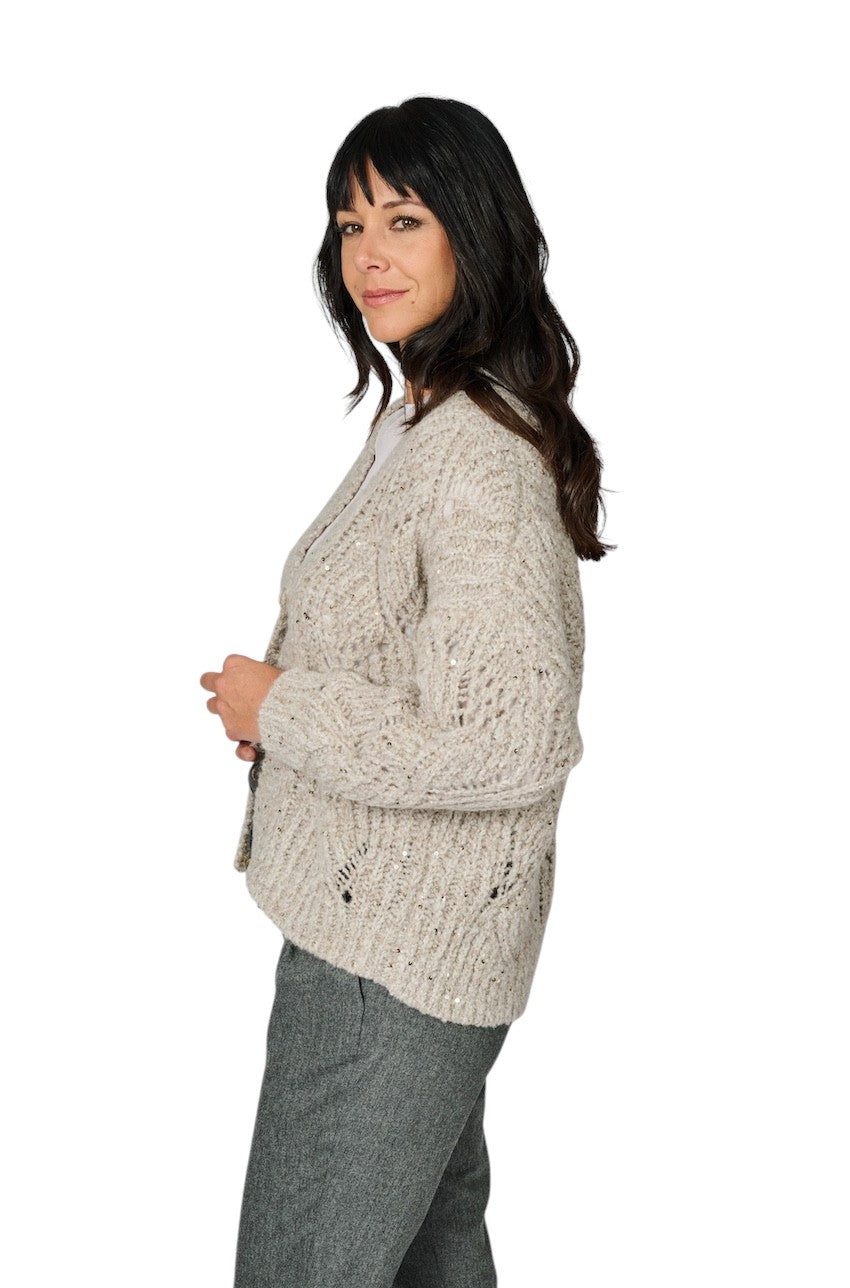 Panicale Cashmere gilet dames greige D370744C 37D20A 0221