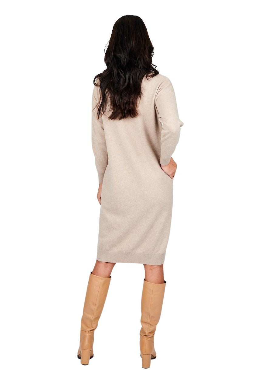 Panicale Cashmere kleedje dames beige