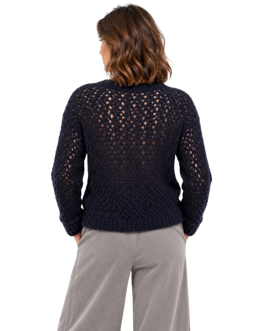Panicale Cashmere pull trui dames blauw D390781G 0590