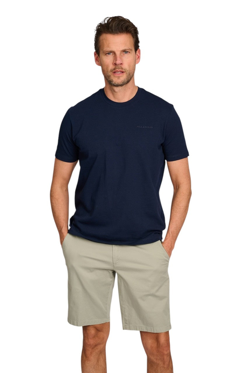 Paul & Shark t-shirt korte mouwen heren donker blauw 25411047 013