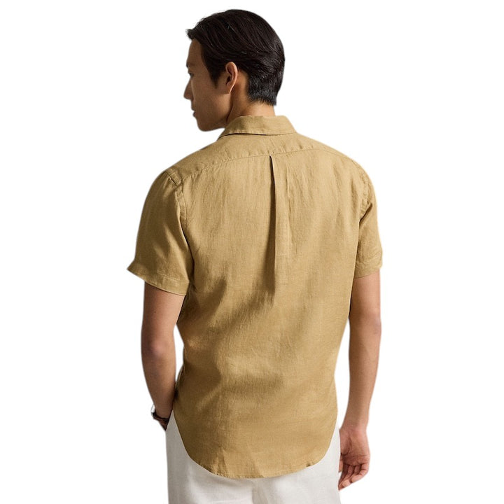 Polo Ralph Lauren Men hemd korte mouwen heren camel custom fit 710968912502