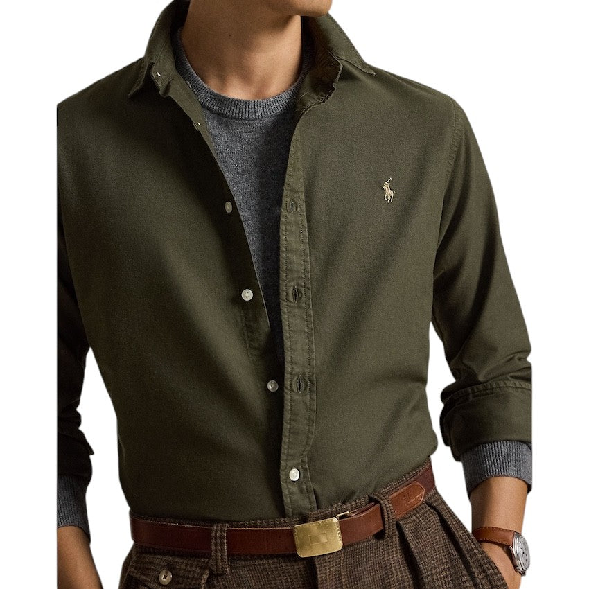 Polo Ralph Lauren Men hemd lange mouwen heren olijf 710804257510