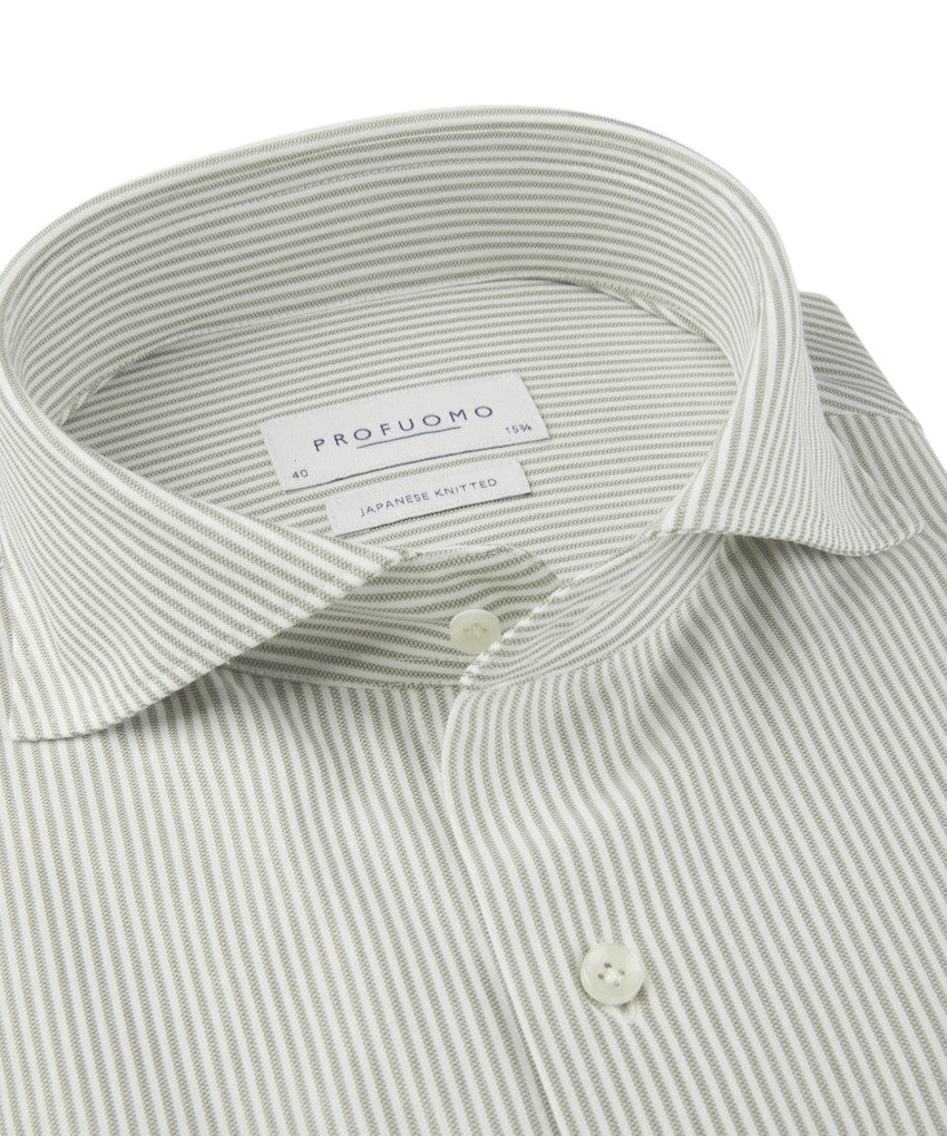 Profuomo hemd lange mouwen heren groen PPXH10037D