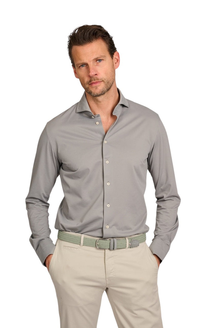Chemise Profuomo manches longues hommes vert slim fit
