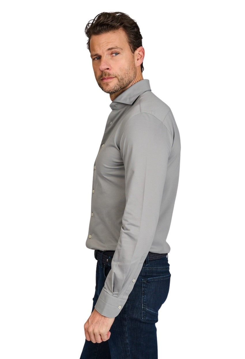 Profuomo hemd lange mouwen heren groen Slim fit PP2H00008A