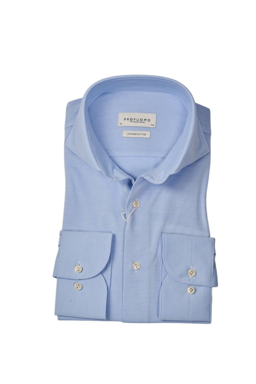 Profuomo hemd lange mouwen heren licht blauw