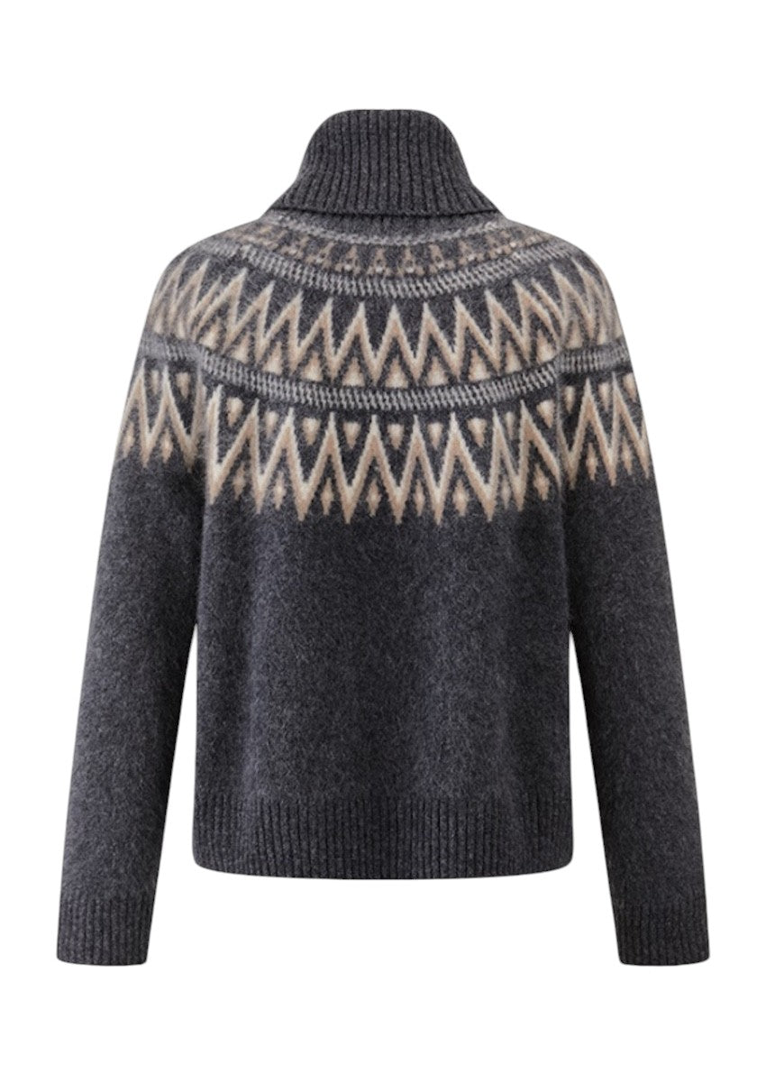 Riani pull trui rolkraag dames anthraciet 687710-8427 960