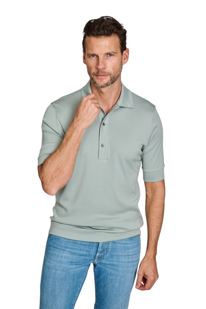 Stefan Brandt polo shirt korte mouwen heren groen Lim 3B