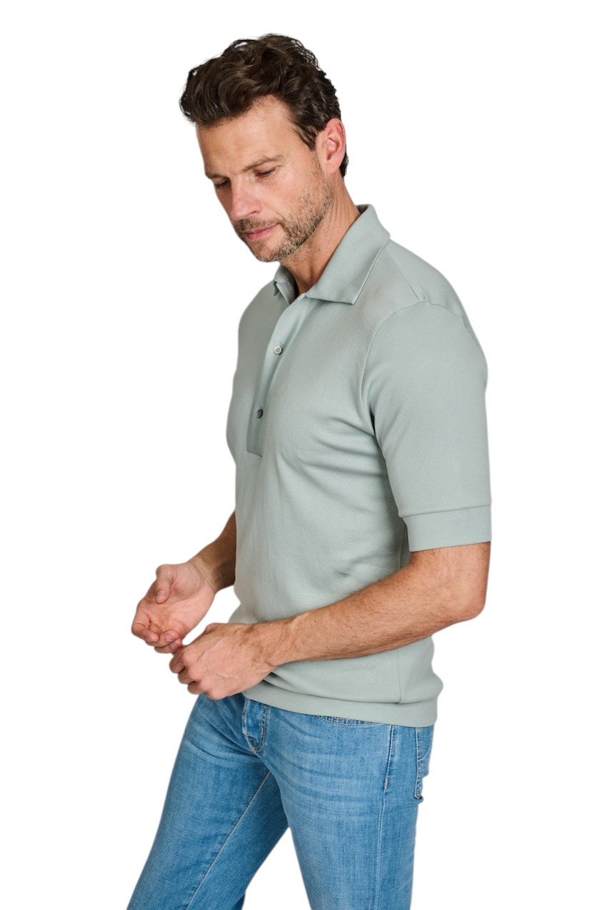 Stefan Brandt polo shirt korte mouwen heren groen Lim 3B