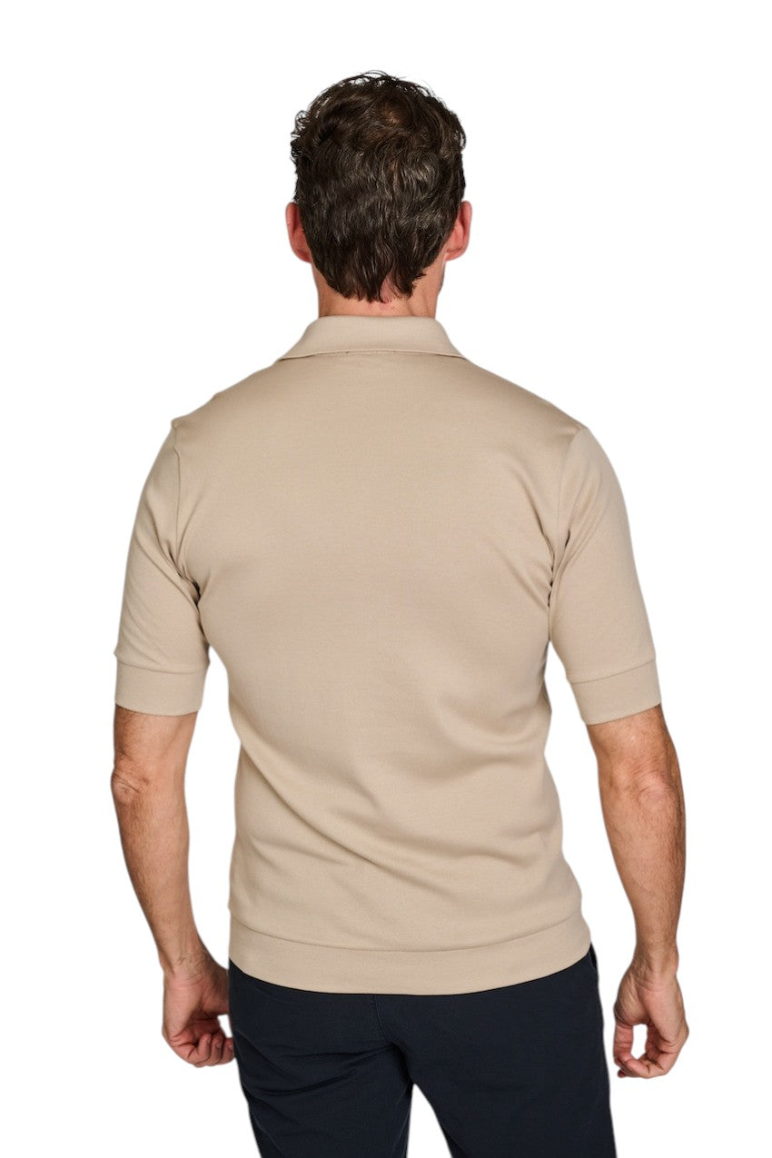 Stefan Brandt polo shirt korte mouwen heren taupe Lim 3B LIM 3B 01 400 FR30