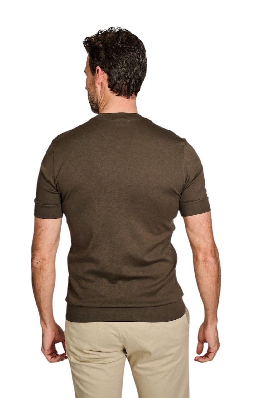 Stefan Brandt t-shirt korte mouwen heren bruin Elbi B ELI B 11 800 FR30