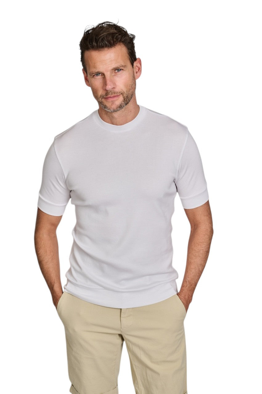 Stefan Brandt t-shirt korte mouwen heren wit Elbi B ELI B 00.001 FR30