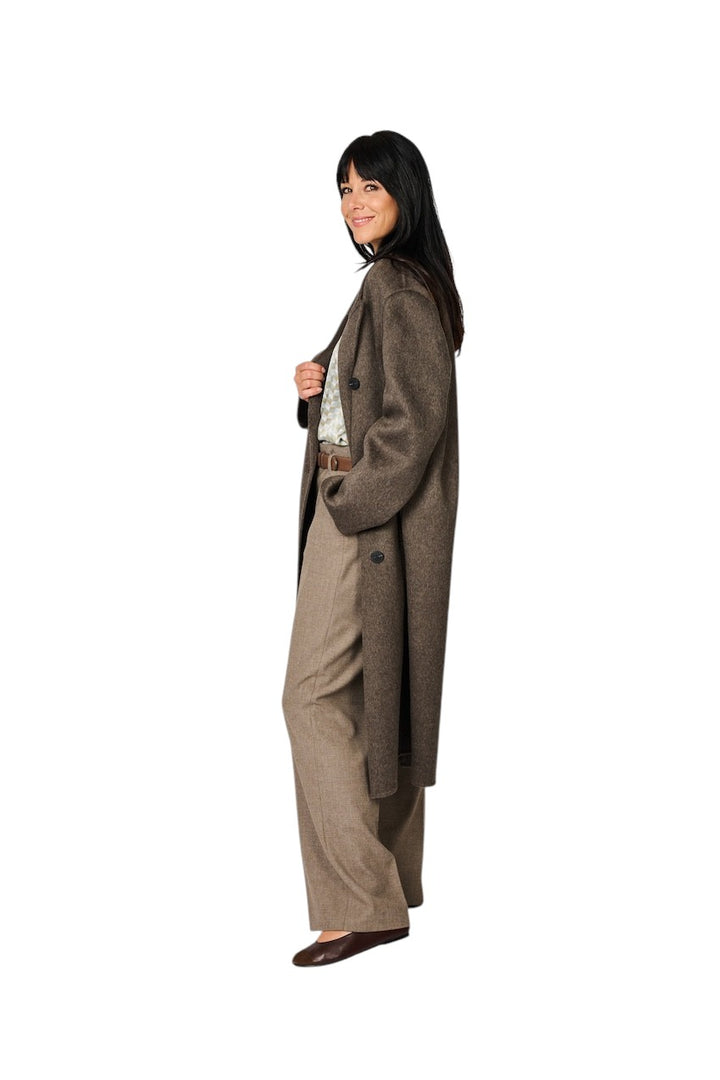 The Dynamis  Studio mantel jas dames bruin DS24F26