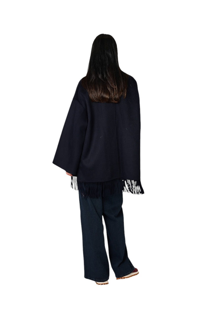 The Dynamis  Studio mantel jas dames donker blauw DS58F26
