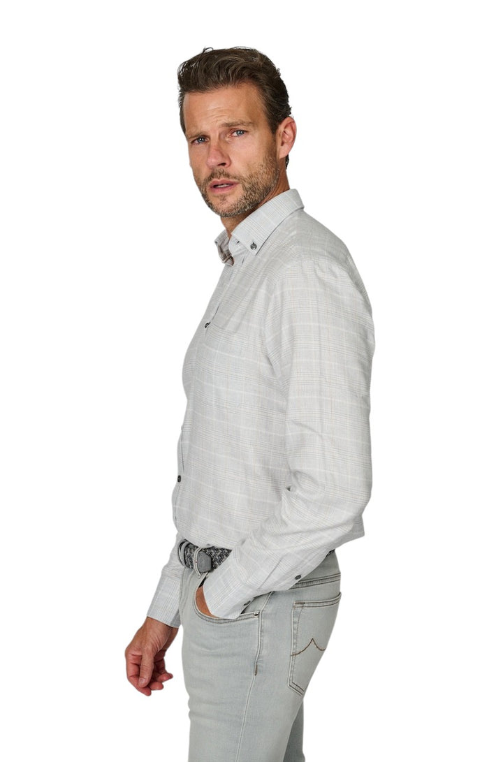 Van Laack Men hemd lange mouwen heren grijs 156633 030 ROY-PTFK