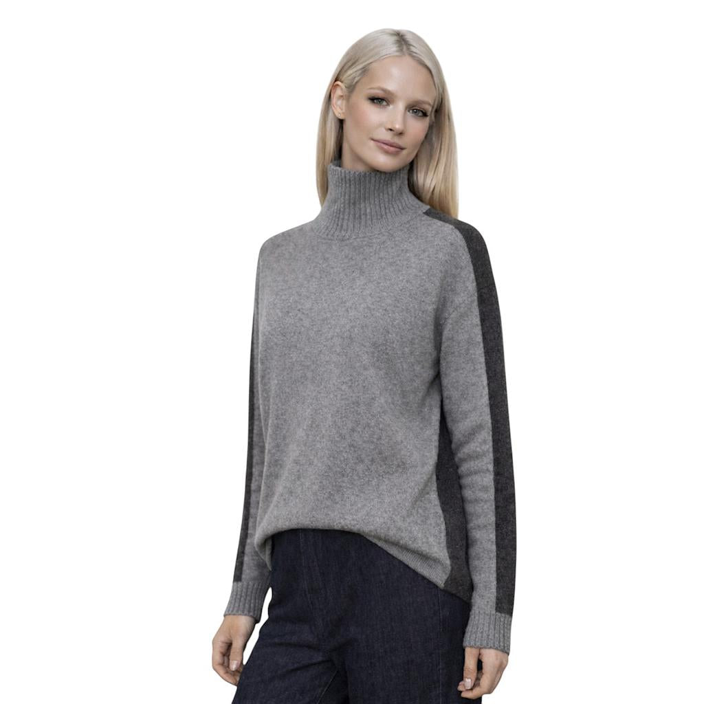 jeff-pull-à-col-rouleau-col roulé-femme-gris-dylan