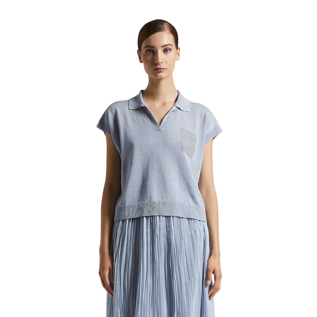 peserico-polo-shirt-dames-ciel