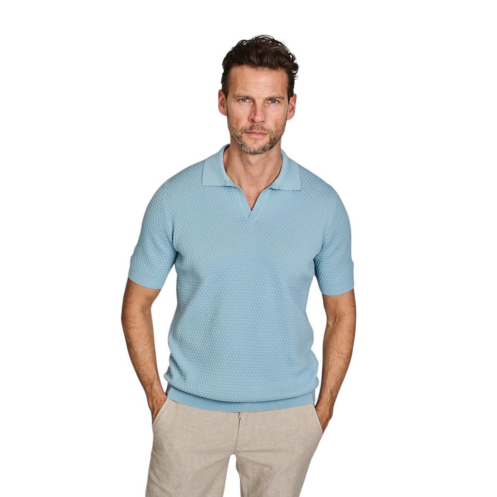 gran-sasso-men-polo-shirt-korte-mouwen-heren-turquoise