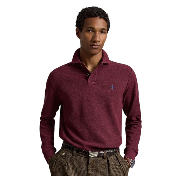 polo-ralph-lauren-homme-polo-à-manches-longues-bordeaux-710680790095