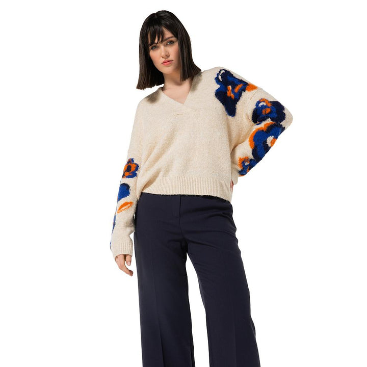 caroline-biss-pull-trui-v-hals-dames-multi-4263-29